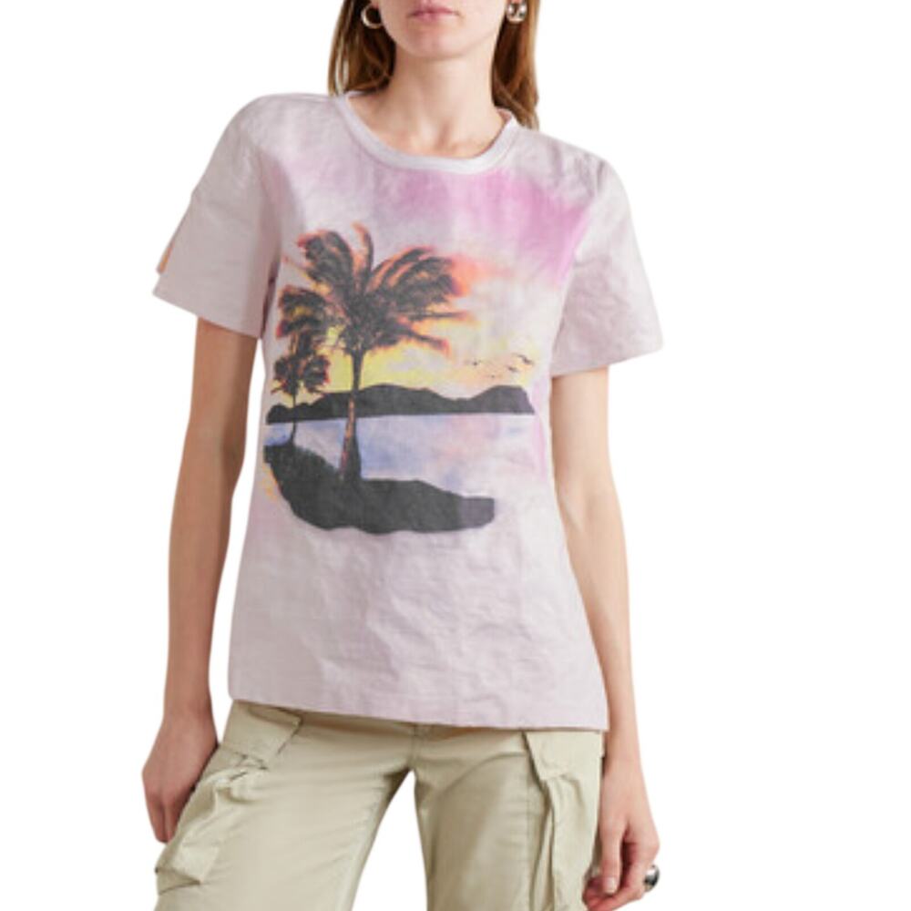 Christopher Esber Crinkled Graphic White Lost Souvenir T- Size 14 Shirt NWT